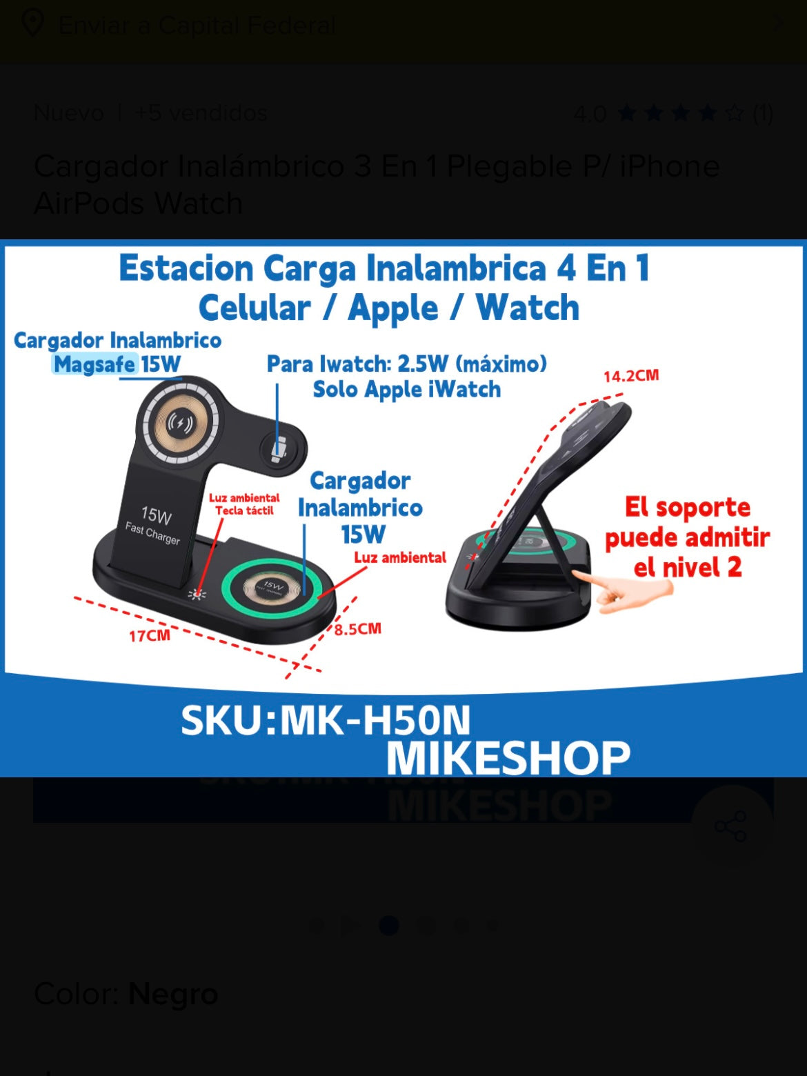 Cargador Inalambrico 3 en 1 - Energía Total para tus Dispositivos