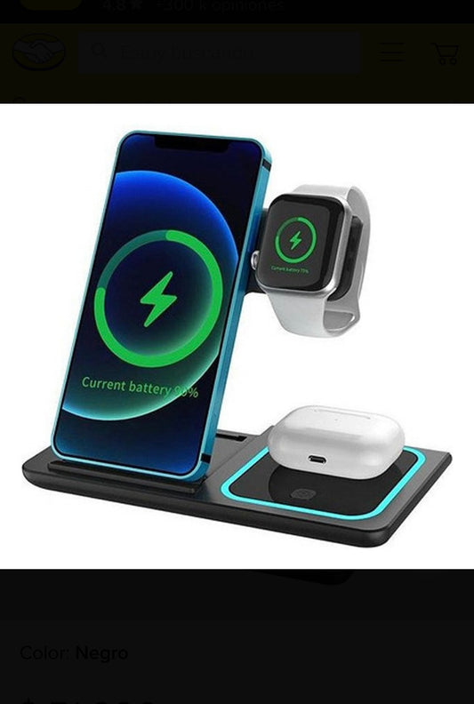 Cargador Inalambrico 3 en 1 - Energía Total para tus Dispositivos