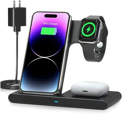 Cargador Inalambrico 3 en 1 - Energía Total para tus Dispositivos